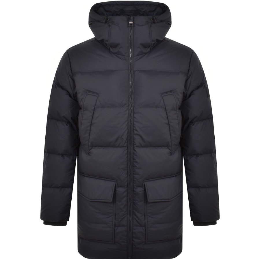 Tommy Hilfiger Quilted Down Parka Coat Navy